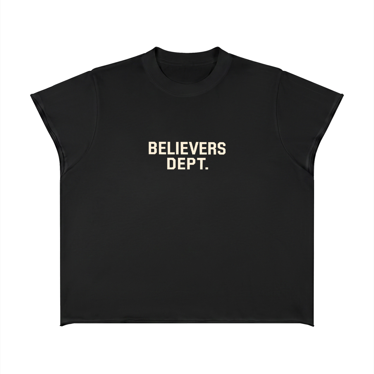 Unisex Boxy Raw Edge T-Shirt